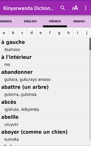 Kinyarwanda Dictionary 1.0 Screenshot 2
