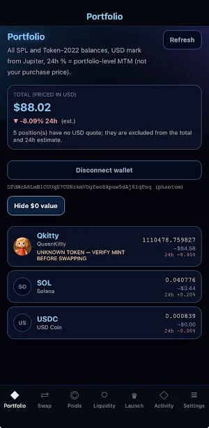 QkittySwap Screenshot 2