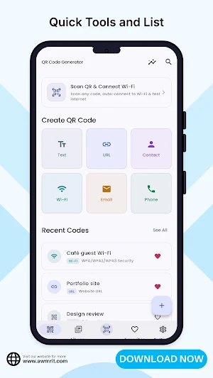 QR Code Generator & Scanner Screenshot 2