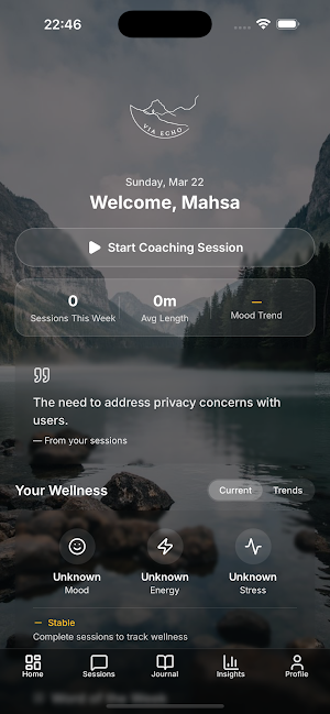 ViaEcho: AI Life Coach Screenshot 0