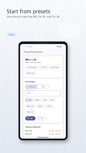 Thread Pitch Quick Screenshot 3