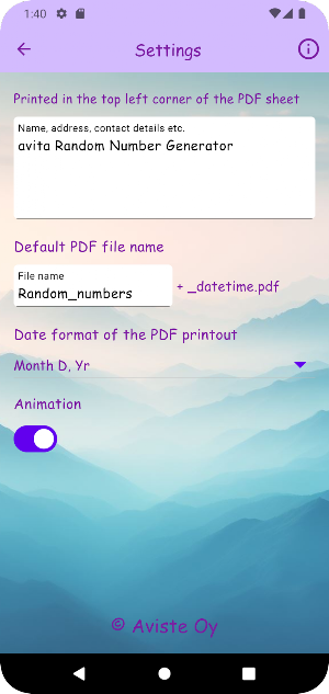 avita Random Number Generator Screenshot 3