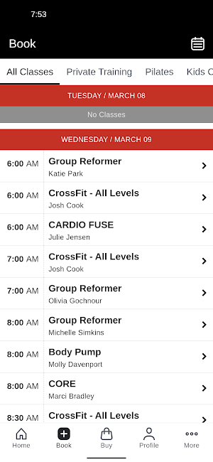 Xcel Fitness Screenshot 1