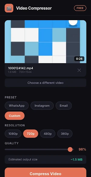 Video Compressor - Reduce Size Screenshot 2