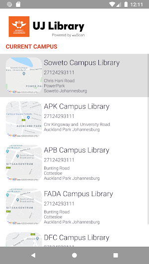 UJ Library Checkout Screenshot 1