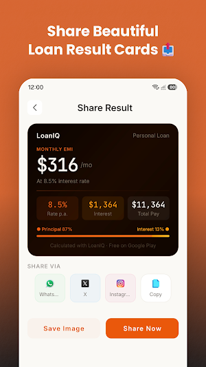 LoanIQ: EMI & Loan Calculator Screenshot 2