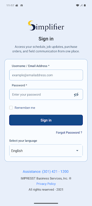 Simplifier Mobile Screenshot 0