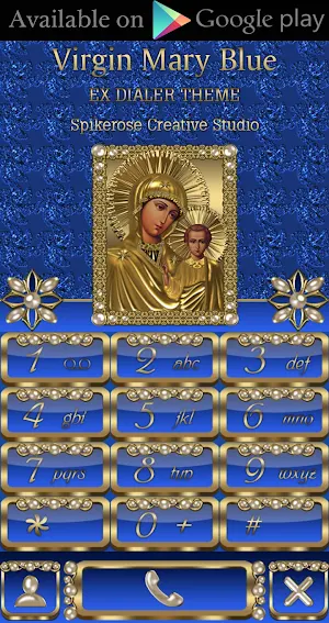 Virgin Mary Blue theme Screenshot 2