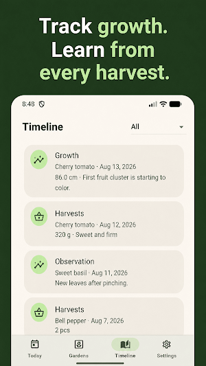 Vegetable Garden Journal Screenshot 1