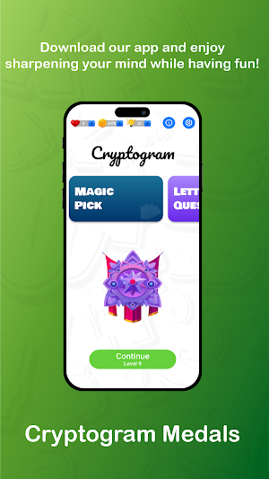 Cryptogram Letters Word Puzzle Screenshot 0