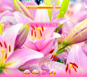 Pink Lilies Theme Screenshot 0
