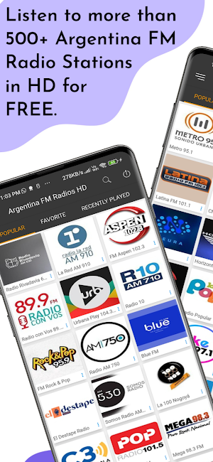 Argentina FM Radios HD Screenshot 0