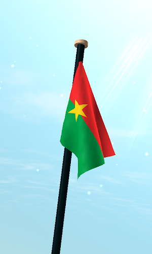 Burkina Faso Flag 3D Wallpaper Screenshot 2