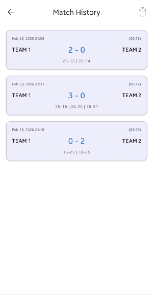 VolleyScore Screenshot 1