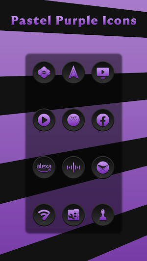 Pastel Purple On Gray Icons Screenshot 3