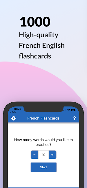 French Flashcards - 1000 Words Screenshot 0