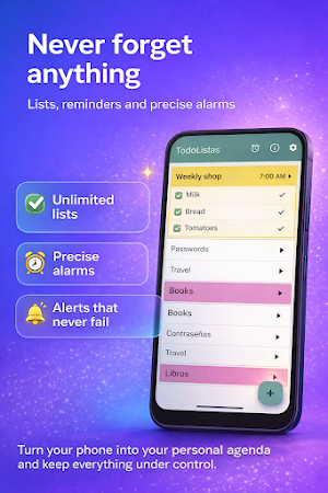 TodoListas – Lists & Alarms Screenshot 0