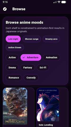AnimeSalt: Anime Discovery Screenshot 1