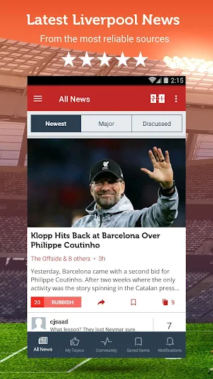 Sportfusion - Unofficial News for Liverpool Screenshot 0