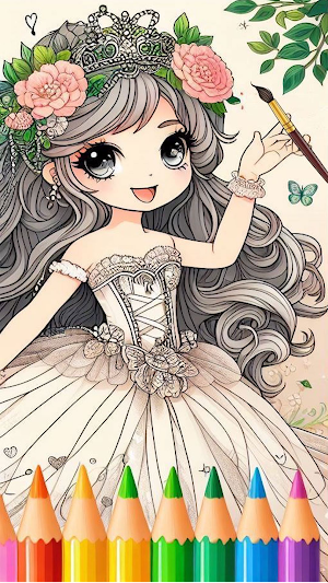 Coloring Games: Fairy Princess Screenshot 1