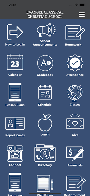Evangel Classical Christian Screenshot 0