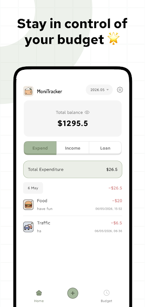 MoniTracker - Budget Manage Screenshot 1