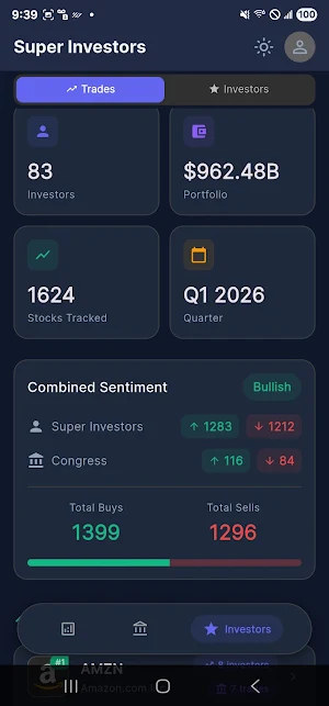 Capitol Gains - Stock Tracker Screenshot 0