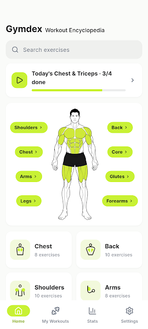 Gymdex - Gym Exercise Tracker Screenshot 0