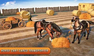 Farm Horse Cargo Cart Transport Offroad Taxi Games Screenshot 3