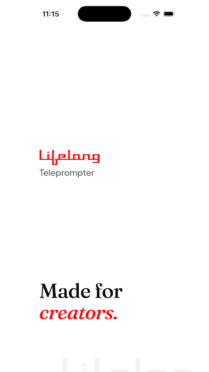 Lifelong Teleprompter Screenshot 0