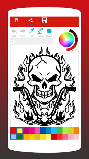 Fire Skull Coloring Book Screenshot 2