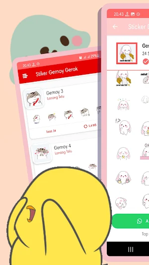 Cute Animated Stickers for WA Screenshot 0