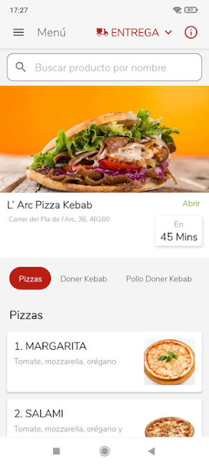 L'Arc Pizza Kebab - Lliria Screenshot 0