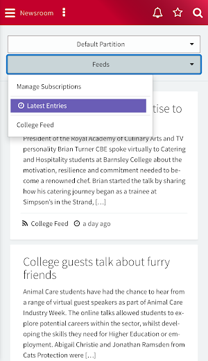 Barnsley College MyDay Screenshot 3