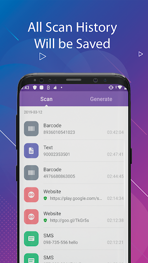 QR Scanner & QR Code Reader, Barcode Generator Screenshot 2