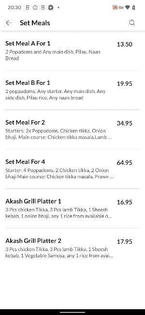 Akash Indian Restaurant Screenshot 3