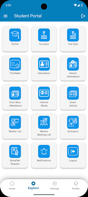 Sastra Student Portal Screenshot 2