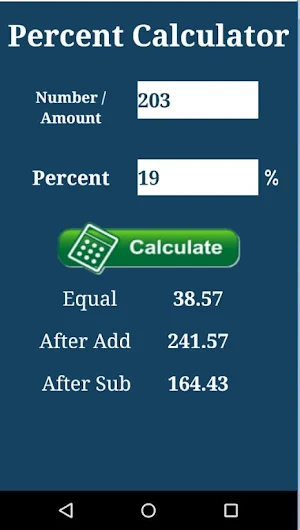Percent Calculator Screenshot 3