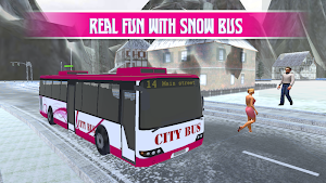 Pink Lady Snow Bus City Driver 3D Screenshot 0