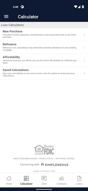 Bank of Clarke Mortgage Screenshot 1