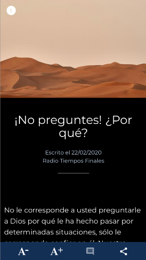 Radio Tiempos Finales Screenshot 3