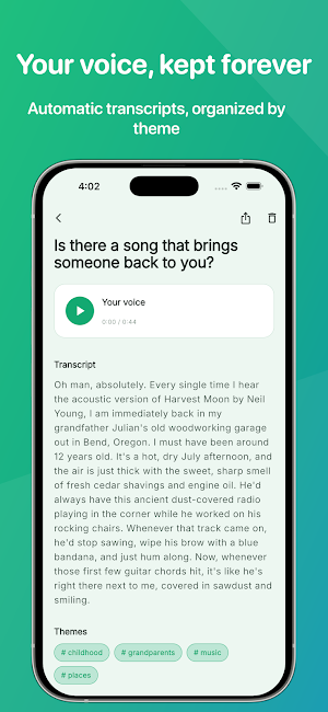 Story Keep: Voice Memories Screenshot 1