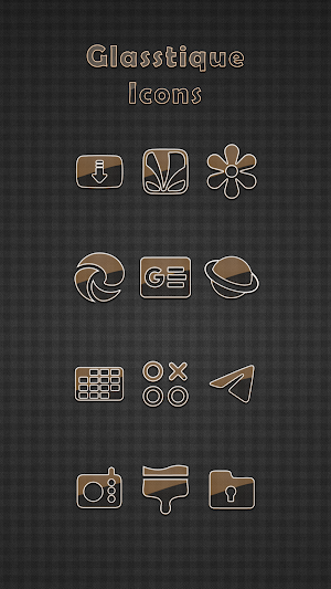 Glasstique Brown Icon Pack Screenshot 2