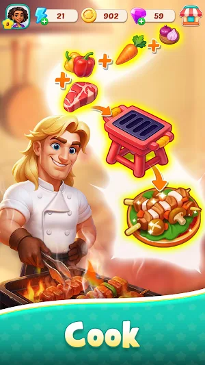 Foodstars: Merge & Cook Screenshot 2
