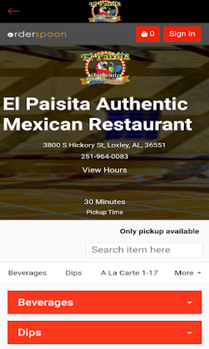 El Paisita Authentic Mexican Screenshot 1