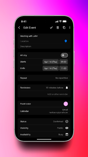 Alright Calendar Screenshot 2