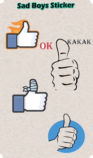 Stiker Jempol Semua untuk Mengobrol- WAStickersApp Screenshot 0