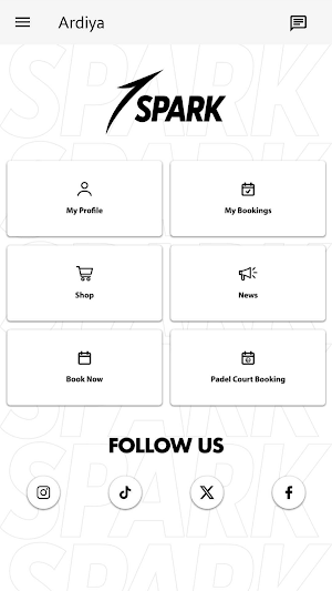 SPARK Athletic. Screenshot 2