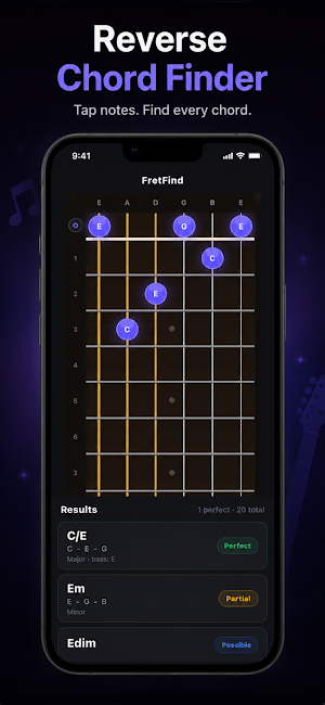 FretFind: Reverse Chord Finder Screenshot 0