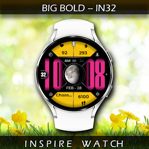 BIG BOLD Digital Moon Face 32 Screenshot 0